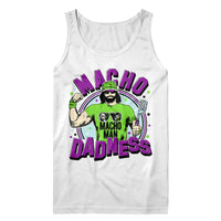 MACHO MAN DADNESS-WHITE ADULT TANK TOP
