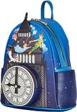 LOUNGEFLY DISNEY PETER PAN GLOW IN THE DARK CLOCK MINI BACKPACK
