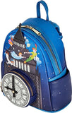 LOUNGEFLY DISNEY PETER PAN GLOW IN THE DARK CLOCK MINI BACKPACK