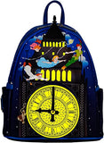 LOUNGEFLY DISNEY PETER PAN GLOW IN THE DARK CLOCK MINI BACKPACK