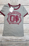 Harry Potter Gryffindor Crest Juniors Ringer Tee Size XS