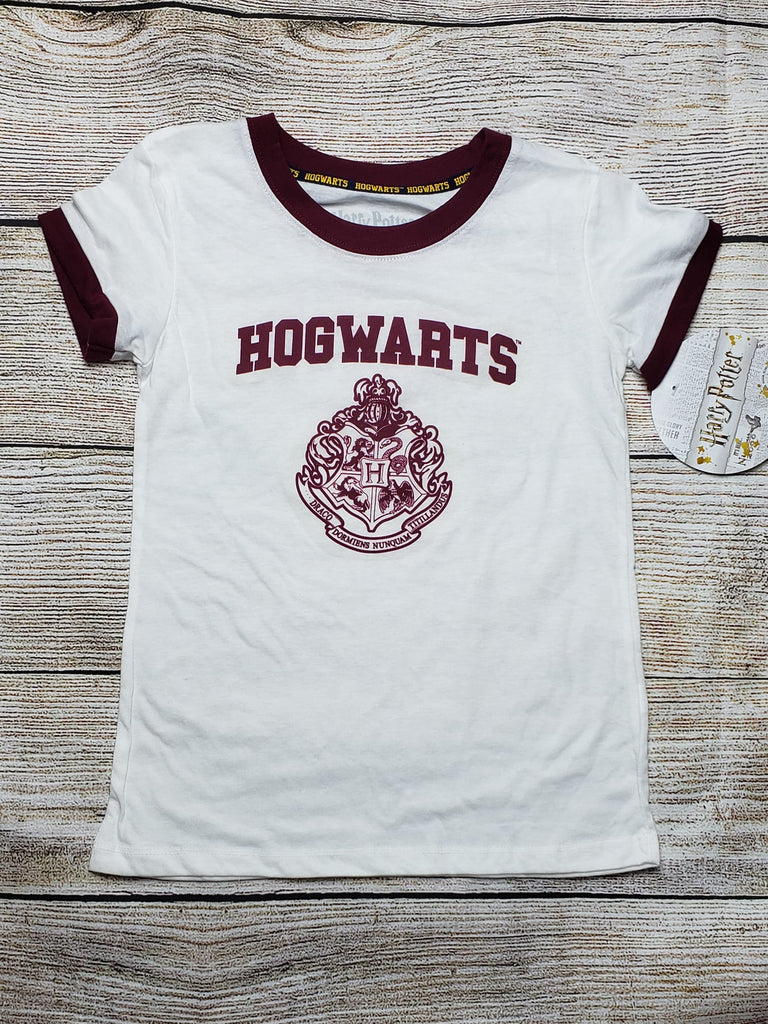 Harry Potter Hogwarts Girls Ringer Tee Size L 10/12