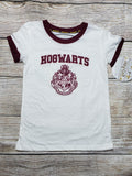 Harry Potter Hogwarts Girls Ringer Tee Size L 10/12