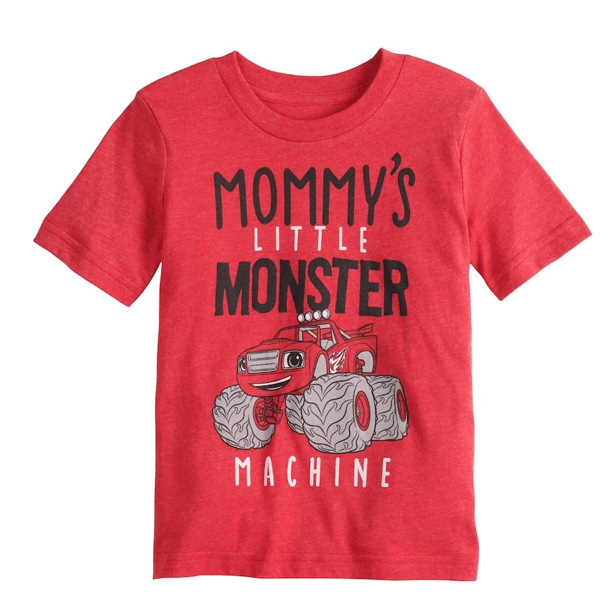 NICKELODEON BLAZE AND THE MONSTERS MACHINES MOMMY'S LITTLE MONSTER BOYS T SHIRT