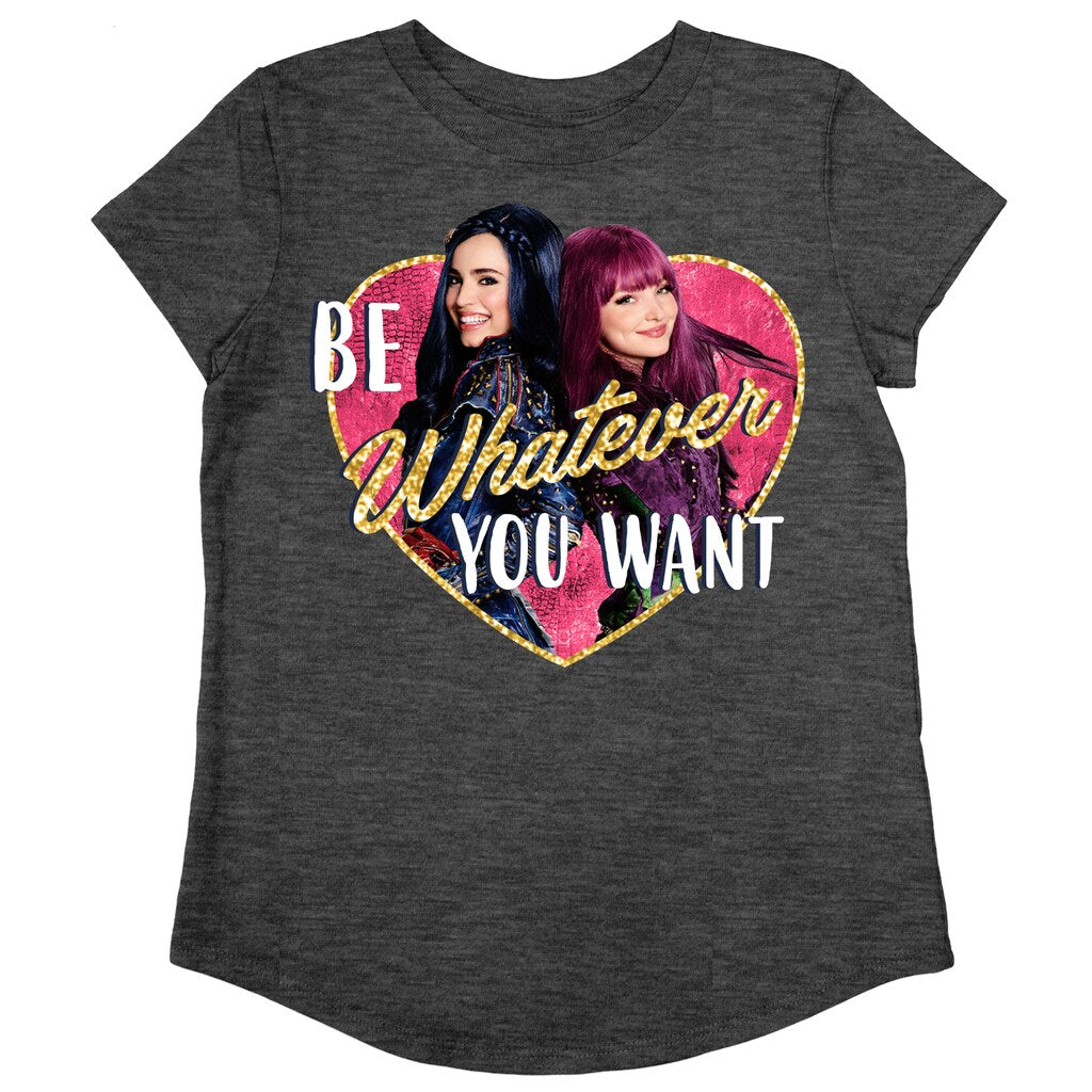 DISNEY DESCENDANTS BE WHATEVER YOU WANT GIRLS T SHIRT