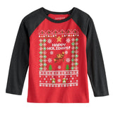 NINTENDO SUPER MARIO HAPPY HOLIDAYS UGLY CHRISTMAS BOYS T SHIRT