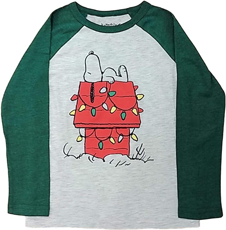 PEANUTS SNOOPY CHRISTMAS LIGHTS DOGHOUSE LONG SLEEVE T SHIRT