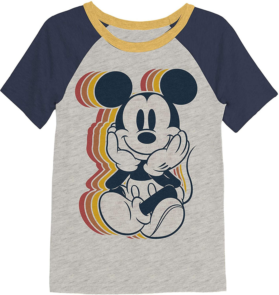 Disney Mickey Mouse Retro Look Raglan Tee Boys Sizes 4-8