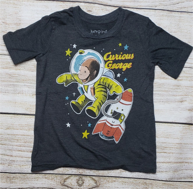 CURIOUS GEORGE IN SPACE T-SHIRT