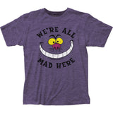 DISNEY ALICE IN WONDERLAND ALL MAD HERE ADULT T SHIRT SM TO 2XL