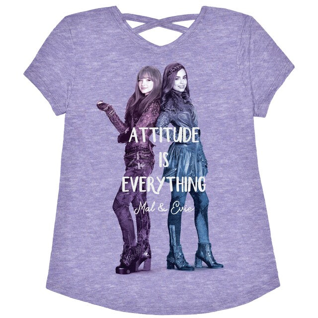 DISNEY DESCENDANTS ATTITUDE IS EVERYTHING GIRLS T SHIRT