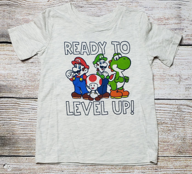 NINTENDO SUPER MARIO READY TO LEVEL UP BOYS T SHIRT
