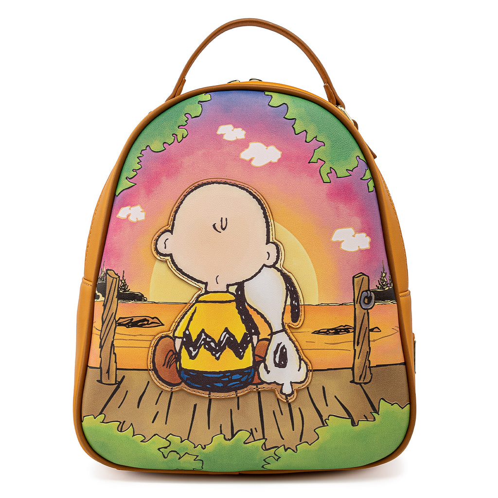 LOUNGEFLY PEANUTS CHARLIE BROWN SNOOPY SUNSET MINI BACKPACK
