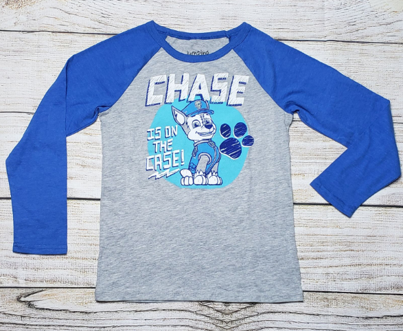 NICKELODEON NICK JR PAW PATROL CHASE IS ON THE CASE BOYS T SHIRT
