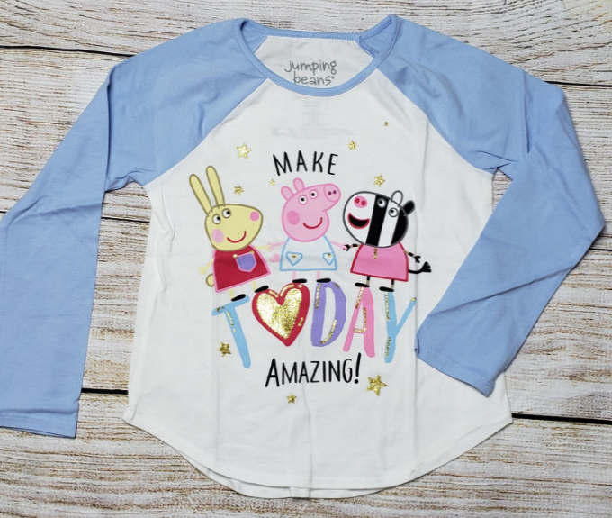 NICKELODEON PEPPA PIG MAKE TODAY AMAZING GIRLS T SHIRT