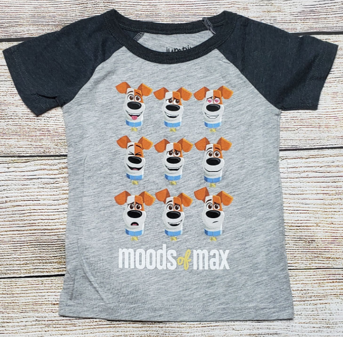 THE SECRET LIFE OF PETS MOVIE MOODS OF MAX GRAPHIC TEE T-SHIRT