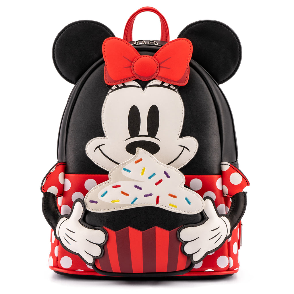 LOUNGEFLY DISNEY MINNIE MOUSE SPRINKLE CUPCAKE COSPLAY BACKPACK