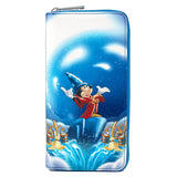 LOUNGEFLY DISNEY FANTASIA MICKEY SORCERER ZIP AROUND WALLET