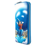 LOUNGEFLY DISNEY FANTASIA MICKEY SORCERER ZIP AROUND WALLET