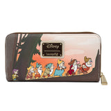 LOUNGEFLY DISNEY SNOW WHITE AND THE SEVEN DWARFS MULTI SCENE ZIP AROUND WALLET