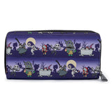 LOUNGEFLY DISNEY THE NIGHTMARE BEFORE CHRISTMAS HALLOWEEN LINE ZIP AROUND WALLET