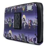 LOUNGEFLY DISNEY THE NIGHTMARE BEFORE CHRISTMAS HALLOWEEN LINE ZIP AROUND WALLET