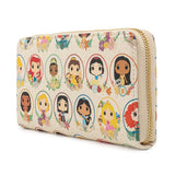 LOUNGEFLY FUNKO POP DISNEY PRINCESS CIRCLES ZIP AROUND WALLET