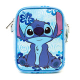 DISNEY LILO AND STITCH FLORAL BLUES CROSSBODY BAG AND COIN PURSE