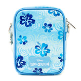 DISNEY LILO AND STITCH FLORAL BLUES CROSSBODY BAG AND COIN PURSE