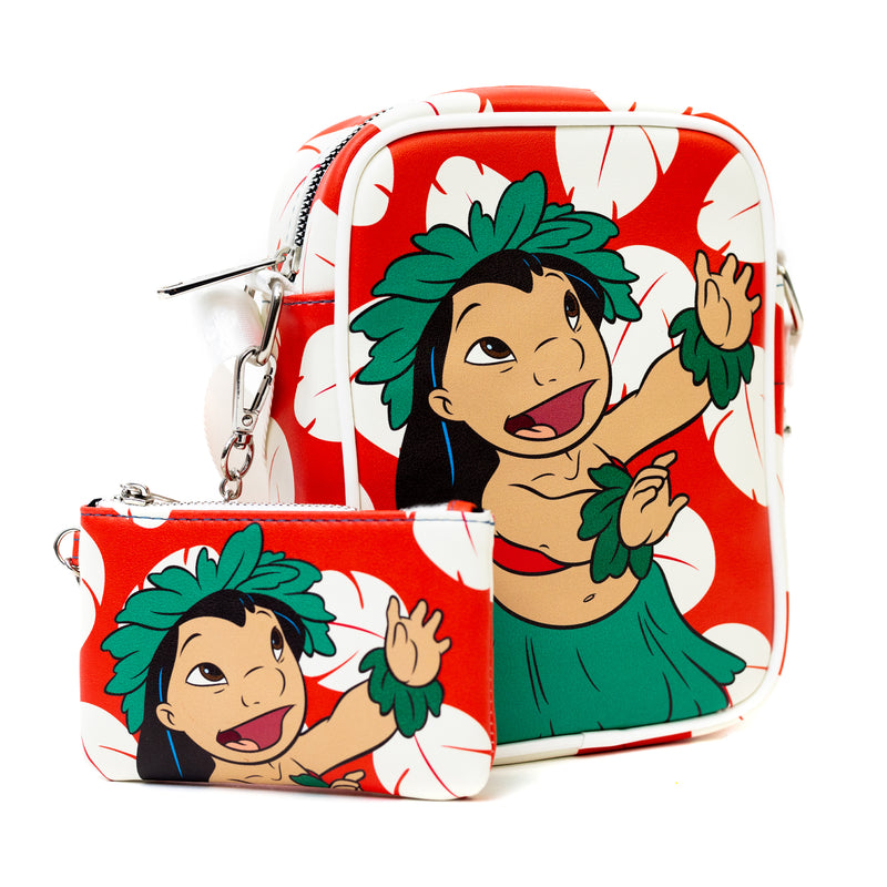 DISNEY LILO AND STITCH LILO HULA CROSSBODY BAG AND COIN PURSE
