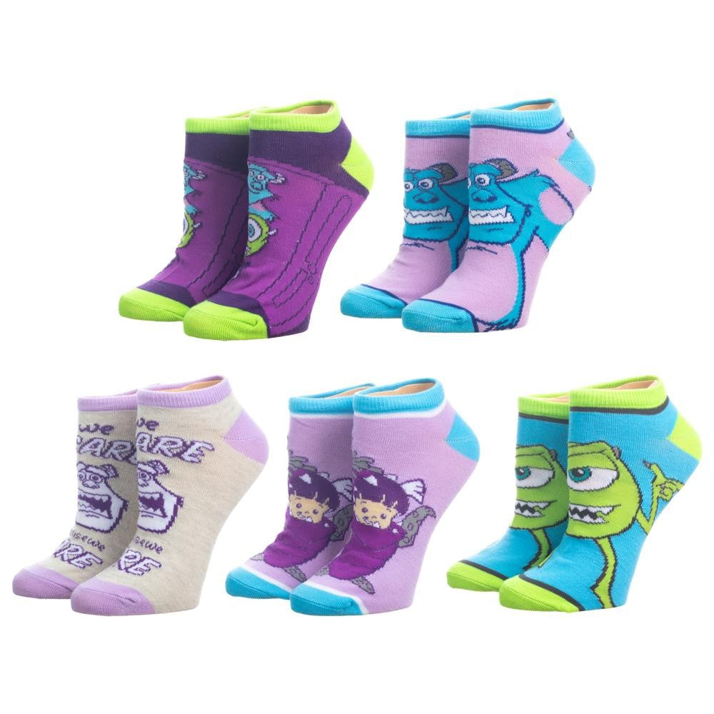 DISNEY PIXAR MONSTERS INC ANKLE SOCK 5 PACK