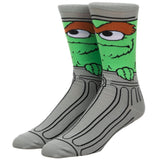 SESAME STREET OSCAR THE GROUCH 360 CHARACTER CREW SOCKS