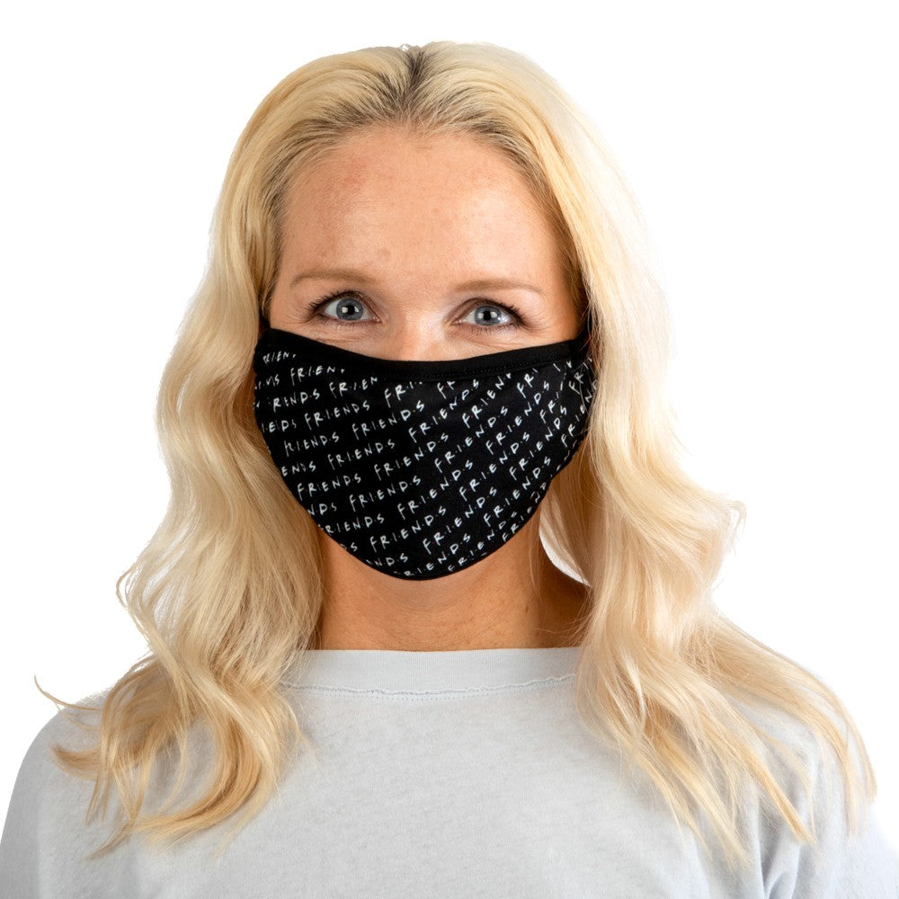 FRIENDS ALL OVER PRINT LOGO ADJUSTABLE FACE COVER