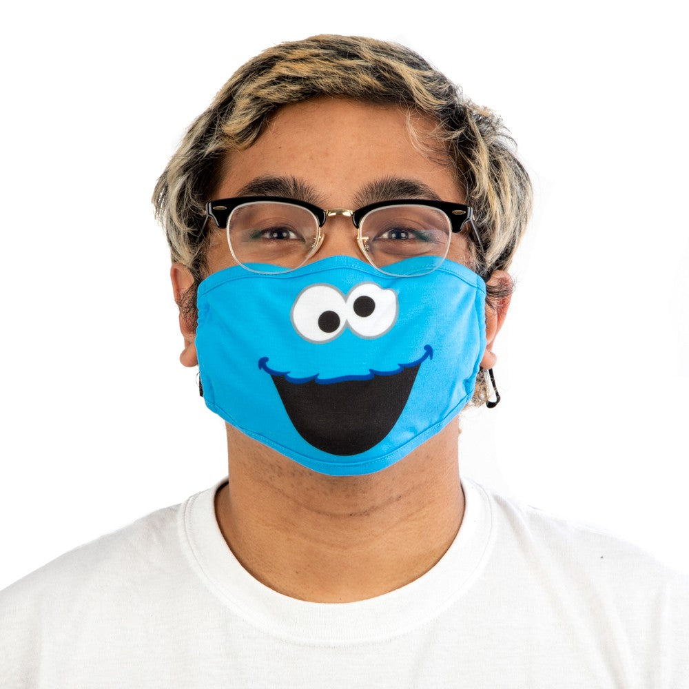 SESAME STREET COOKIE MONSTER FACE ADJUSTABLE FACE COVER