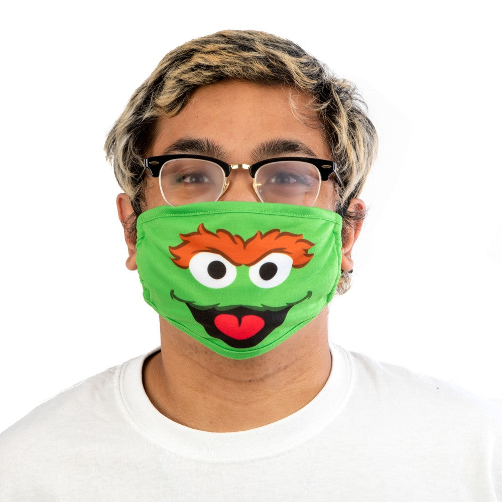 SESAME STREET OSCAR THE GROUCH FACE ADJUSTABLE FACE COVER