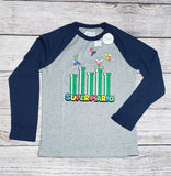 NINTENDO SUPER MARIO BOYS YOUTH RAGLAN T SHIRT