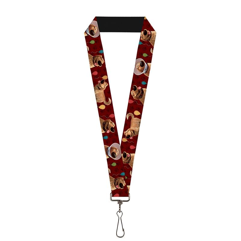 DISNEY PIXAR UP DUG FOUR POSES BALLOONS PAW PRINT LANYARD
