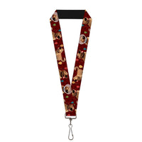 DISNEY PIXAR UP DUG FOUR POSES BALLOONS PAW PRINT LANYARD