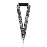 DISNEY NIGHTMARE BEFORE CHRISTMAS JACK SALLY ZERO OOGIE BOOGIE LANYARD