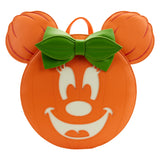 Loungefly Disney Glow FACE Minnie Pumpkin MINI Backpack