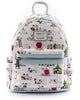 Peanuts Loungefly Mini Backpack - Happy Holidays AOP
