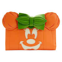 Disney Loungefly Wallet - Minnie Mouse Glow in the Dark Pumpkin Flap Wallet