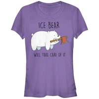 CARTOON NETWORK WE BARE BEARS ICE BEAR TAKE CARE LADIES T SHIRT SM TO 2XL