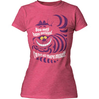 DISNEY ALICE IN WONDERLAND CHESHIRE CAT JUNIORS T SHIRT SM TO 2XL