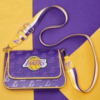 LOUNGEFLY NBA LAKERS LOGO CROSSBODY BAG