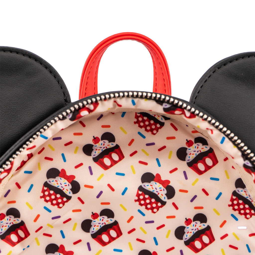 disney minnie mouse sprinkle cupcake mini backpack LOUNGEFLY DISNEY MINNIE MOUSE SPRINKLE CUPCAKE COSPLAY BACKPACK