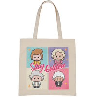 GOLDEN GIRLS STAY GOLDEN CHIBI CANVAS TOTE BAGS