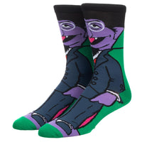 SESAME STREET THE COUNT 360 CHARACTER CREW SOCKS