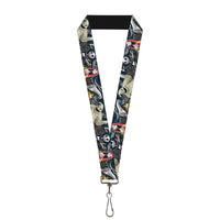 DISNEY NIGHTMARE BEFORE CHRISTMAS JACK SALLY ZERO OOGIE BOOGIE LANYARD